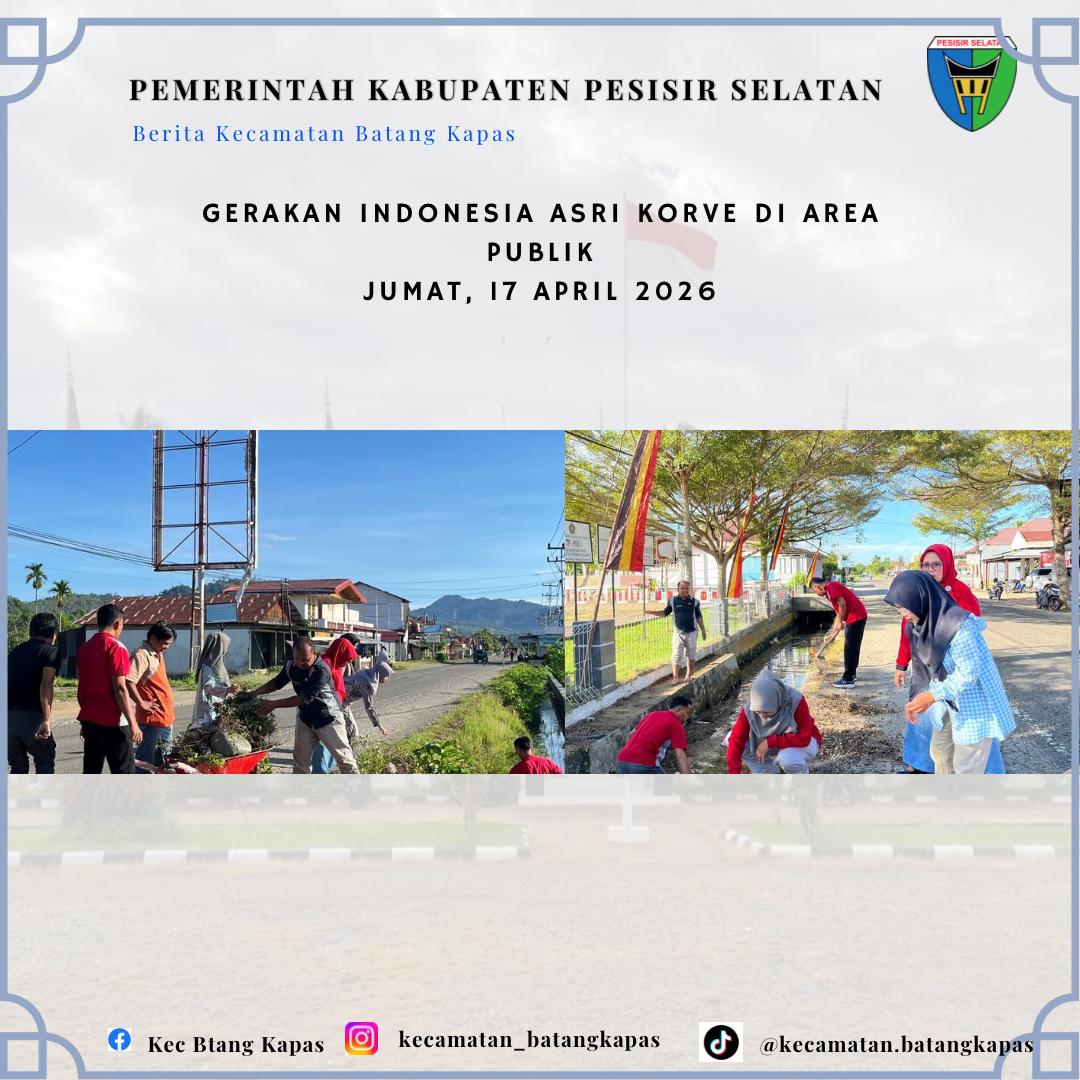 Pelaksanaan Gerakan Indonesia ASRI korve di area publik.